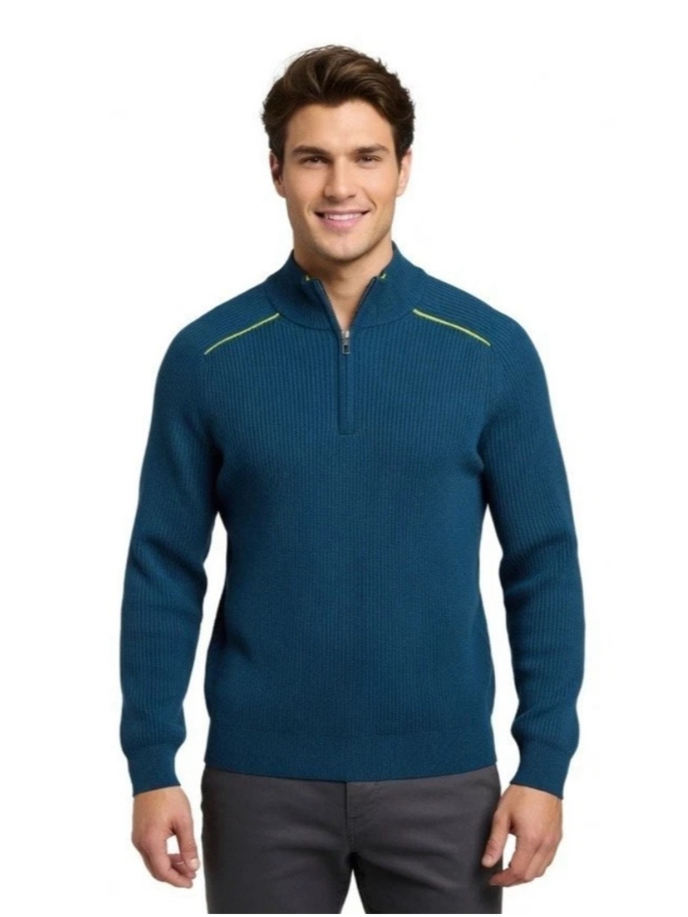 Vineyard Vines Rib Ski Quarter Zip Long Sleeve Sweater
